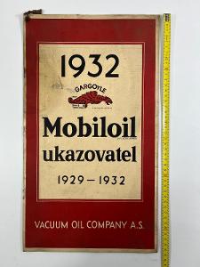 VELKÝ starý GARGOYLE MOBILOIL ukazovatel 1938 - katalog auto moto vet