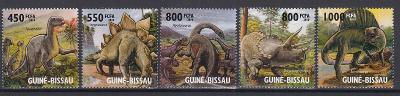 Guinea-Bissau ** Mi.4593-97 Dinosauři, plazi, fauna, příroda (Mi€ 14)