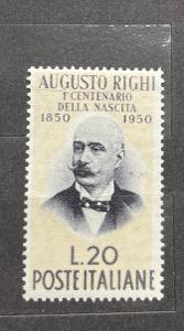 Itálie 1950 Mi.806 100.výročí narození Augusto Righi**