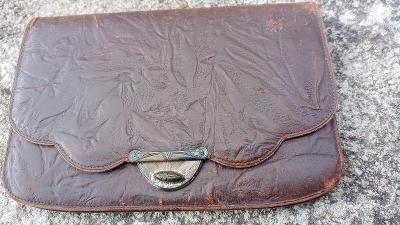 Secesní kožená kabelka ( psaníčko) 