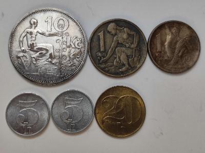 Konvolut mincí 1931 - 1992 - nálezový stav