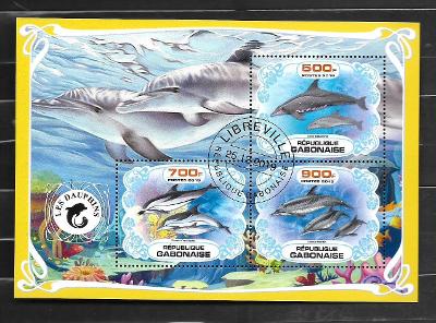 Gabon - delfín drsnozubý, delfín pruhovaný, delfín Kapverdský