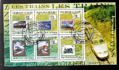GUINEA - - známka na známce - lokomotivy světa