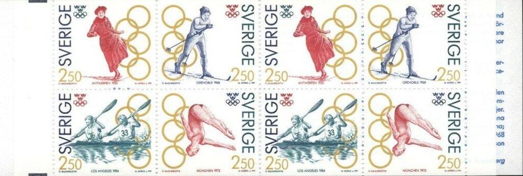 Švédsko 1991 Známky zošitok MH 161 ** šport Olympiáda olympijské hry - Známky