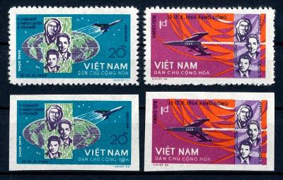 Vietnam 1965 (*)/Mi. 359-60 A+B , komplet , kosmos , /22/
