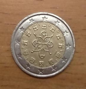 2 EURO COIN minca Portugal 2002