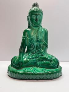 Buddha - Malachitove sklo