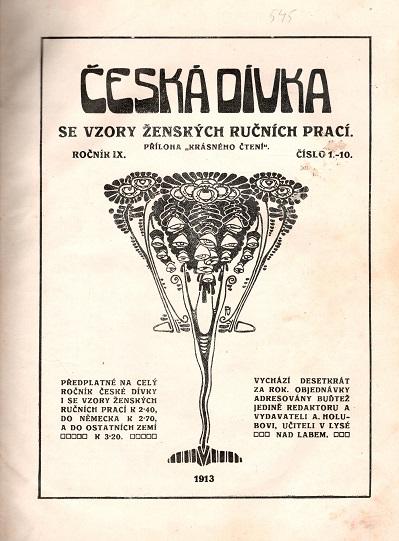 Česká dievčina. So vzormi ženských ručných prác, 1913  - Knihy a časopisy