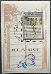 Nikaragua 1989 - ražená, původní lep