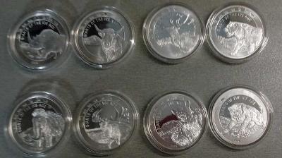 Prodám  8x OZ stříbrné mince - serie Ice age náklad 15.000ks 