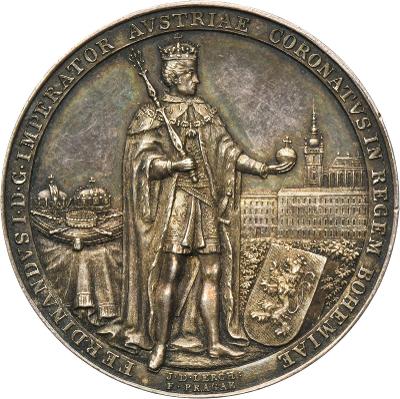 AR medaile 1836 Ferdinand V korunovace na českého krále v Praze 