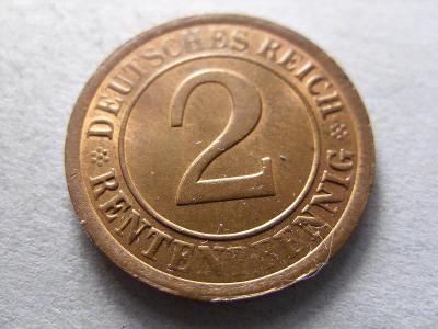 Německo, Weimarer Republik , 2 Rentenpfennig z roku 1924 A