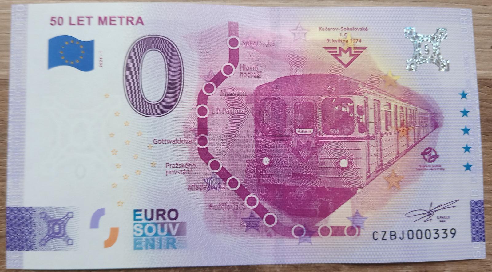 0 Euro Souvenir 50 rokov Metra - Zberateľstvo