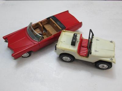 Dvě auta - retro hračky - XX356