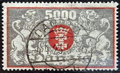 DR-DANZIG: MiNr.122 Coat of Arms 5000M 1923