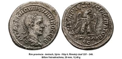 Řím provincie - Antioch, Sýrie - Filip II. Římský císař 237 – 249. Tet