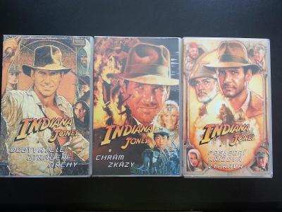 VHS FILM - 3x-INDIANA JONES - POZRI DETAILNÉ FOTO