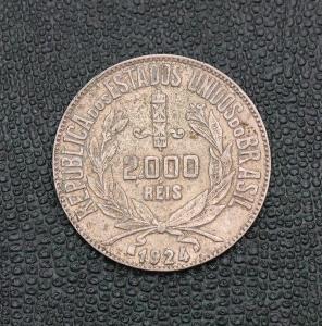 Stříbrných 2000 Reis 1924 - Brazílie!