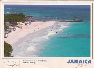 Karibik, Jamaika, Silver Sands Beach, prošlá se známkou