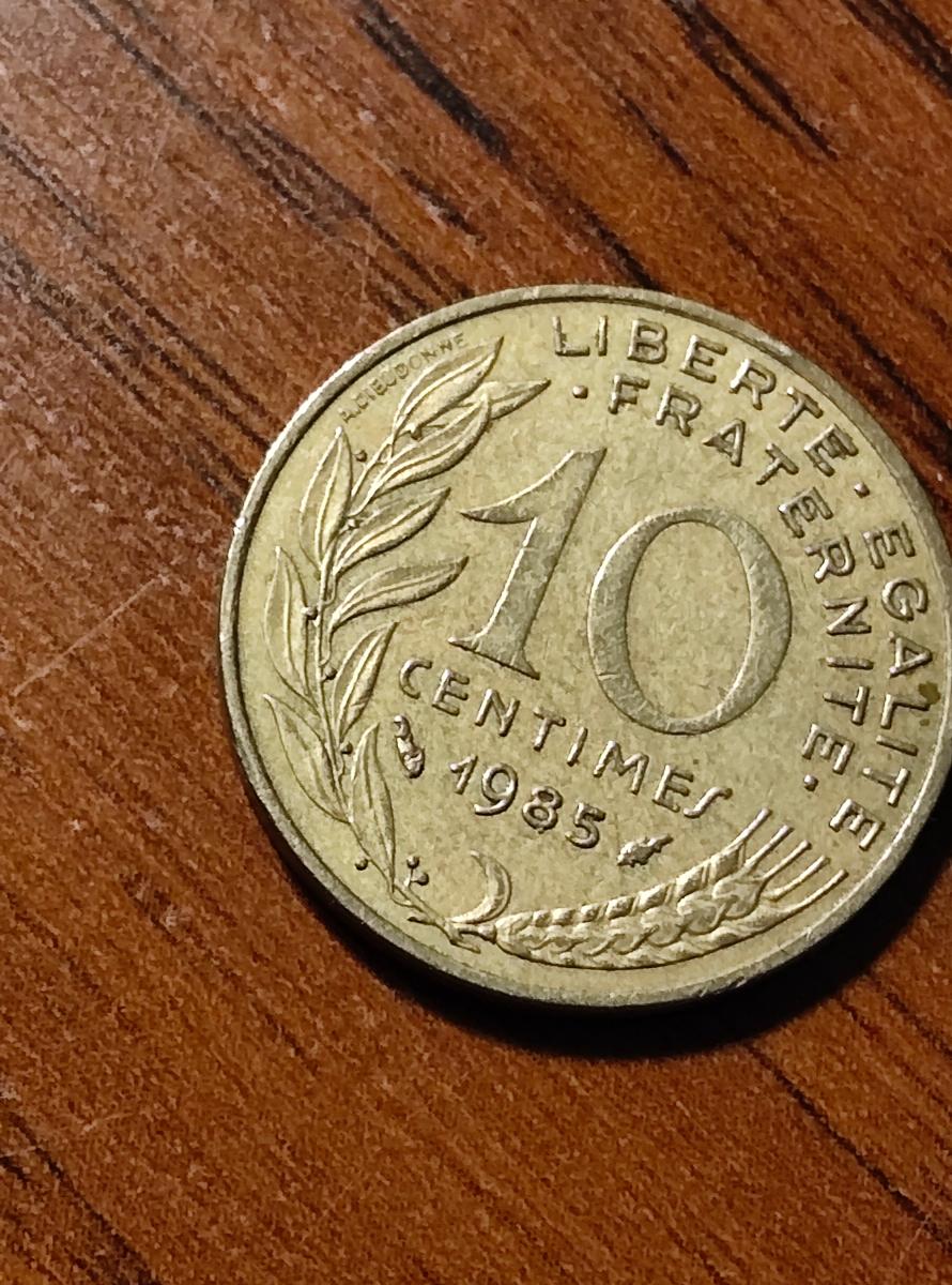mince Francúzsko 10 centimes 1985 - Numizmatika