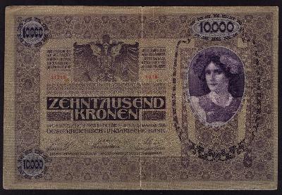 RU 10 000 Kronen 1918 Přetisk