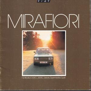 Fiat Mirafiori 1300 CL, 1600 CL, Saloons, Supermirafiori a Sport, 1981