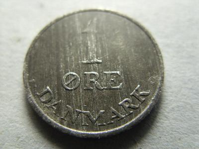 Dánsko - 1 Ore  z roku 1960 Zinek