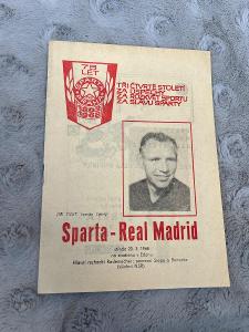 Program Sparta Praha - Real Madrid 1968! ČKD