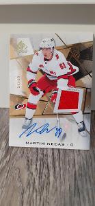 Martin Necas !!SP GAME USED GOLD AUTO JERSEY/65!!