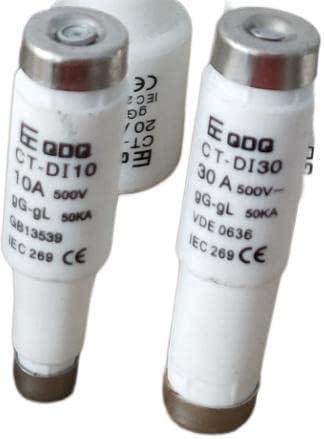 Pojistky 4 ampéry 10 kusů, CT-DI 4/ 4A 500V/ gG-gL 50KA/ IEC 269