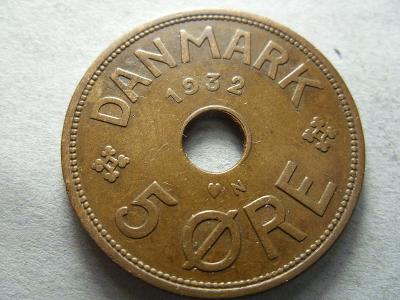 Dánsko - 5 Ore z roku 1932