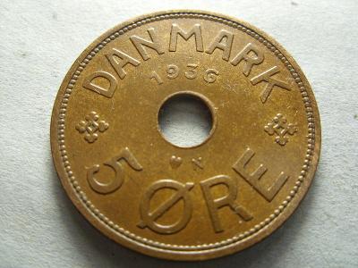Dánsko - 5 Ore z roku 1936