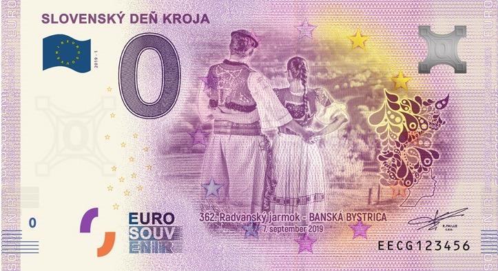 0 Euro souvenir - SK2019 - SLOVENSKÝ DEN KROJA - Zberateľstvo