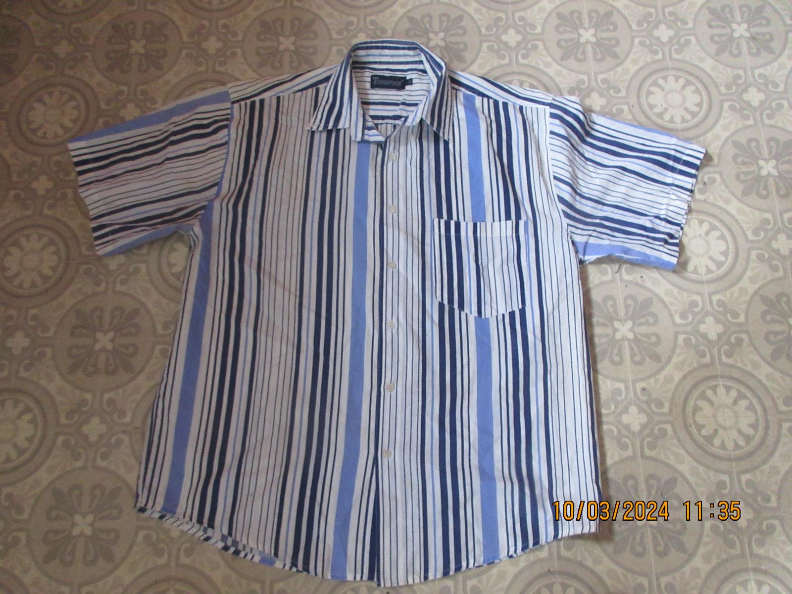 košeľa pánska pruhy -L - XL - Oblečenie, obuv a doplnky