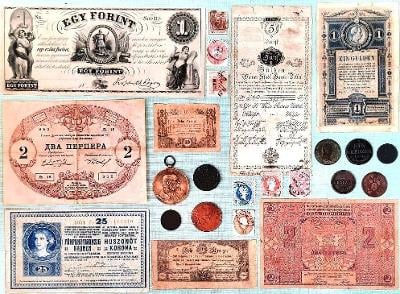 8 x Rakousko -Uherské bankovky a mince, Napoleonské války 1800