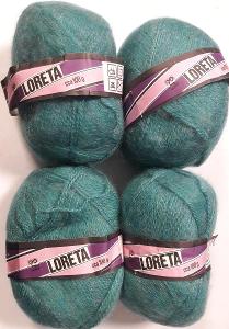 4 x 100 gramů příze na pletení LORETA - zelená