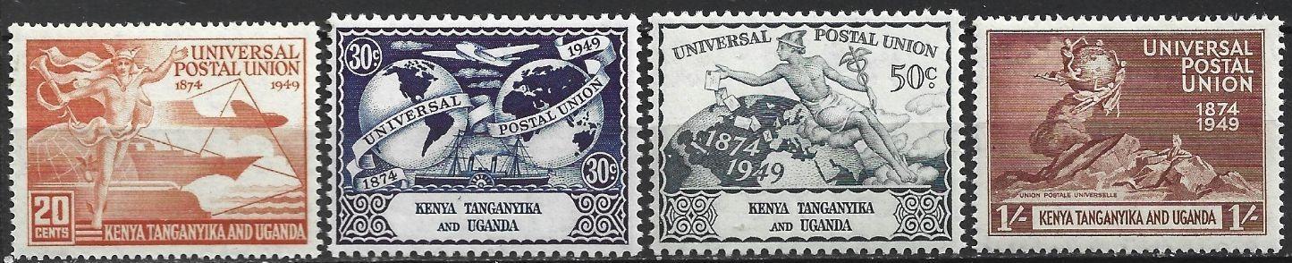 britská Keňa Uganda Tanganika 1949 ** UPU komplet