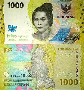 1000 rupií / rupiah Indonésie 2022 UNC Pick #162a