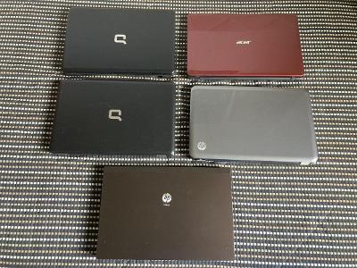 5x Notebook + díly (šasi a Palmresty) od 1,-Kč !