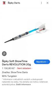 Šipky showtime darts Revolution