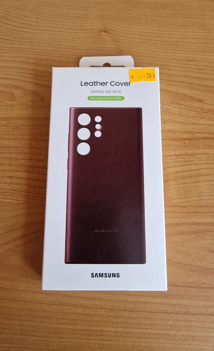 Samsung Galaxy S22 Ultra Leather Cover burgundy - nové, nerozbalené - undefined