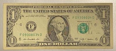 Bankovka,  USA 1 Dollar  2009  -  S 240324/11