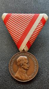 Rakúska vojenská medaila za statočnosť bronzového stupňa- FORTITVDINI
