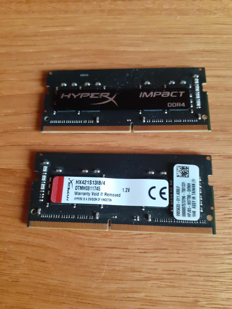 2x 4GB DDR4 SoDIMM - Kingston - Notebooky, príslušenstvo