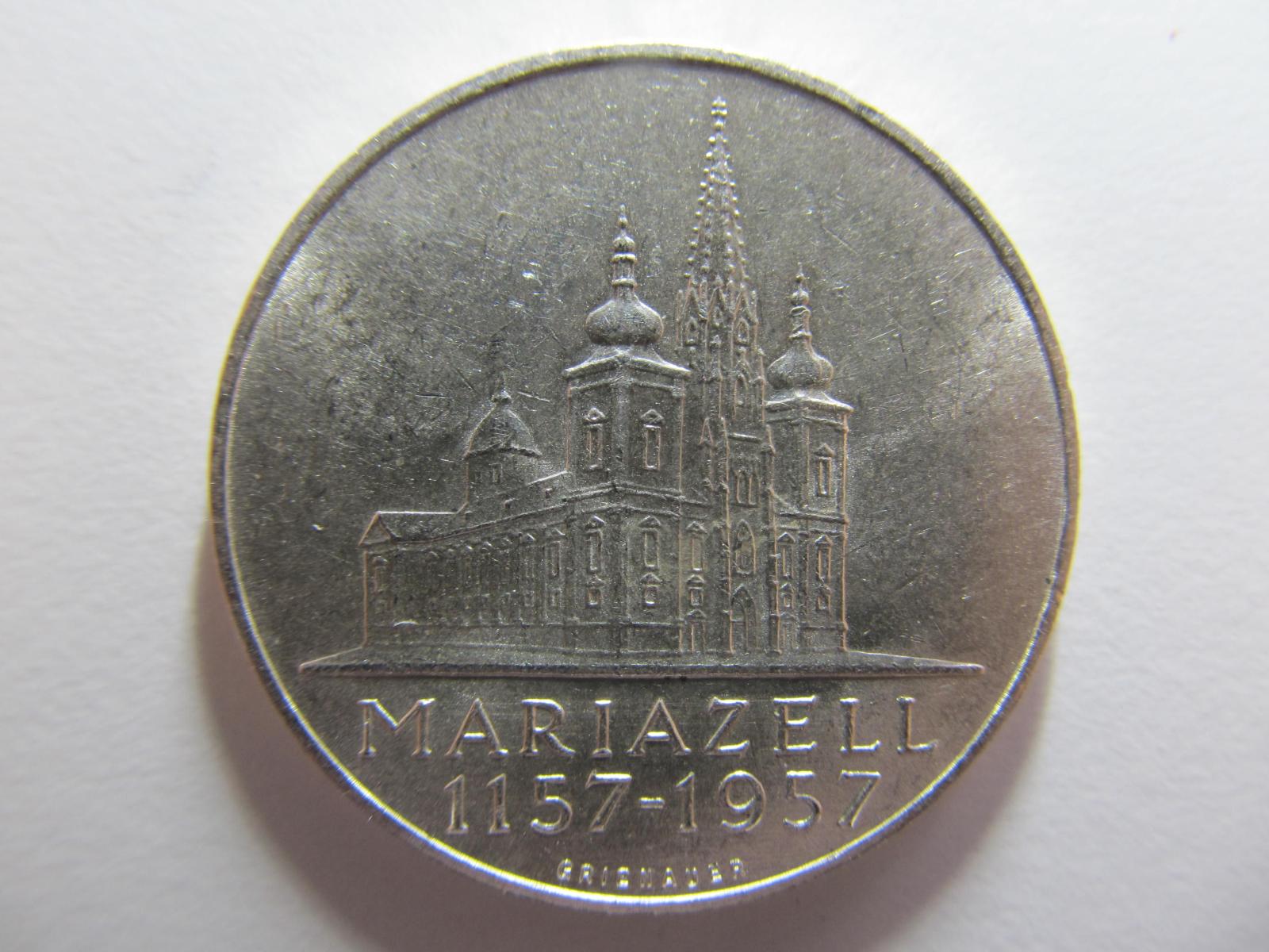 Rakúsko. 25 šilling 1957 - Mariazell . - Numizmatika