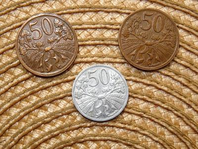 50 Haléřů - 1949, 1949, 1953 - hezké