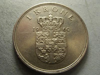 Dánsko - 1 Krone  z roku 1960