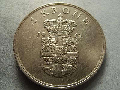 Dánsko - 1 Krone  z roku 1961