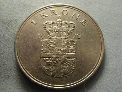 Dánsko - 1 Krone  z roku 1970