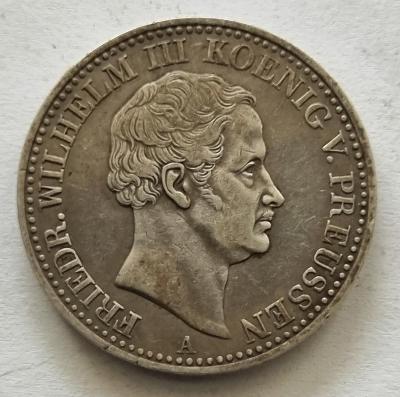 Stříbrný Tolar 1836  A, Fridrich Wilhelm III. Von Preussen. 